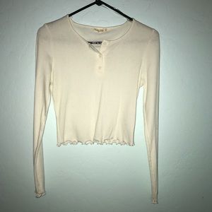 Beige long sleeve tee